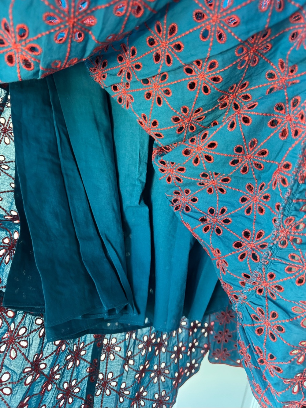 SHOSHANNA Amaya Tiered Eyelet Midi Dress - Picture 7 of 15